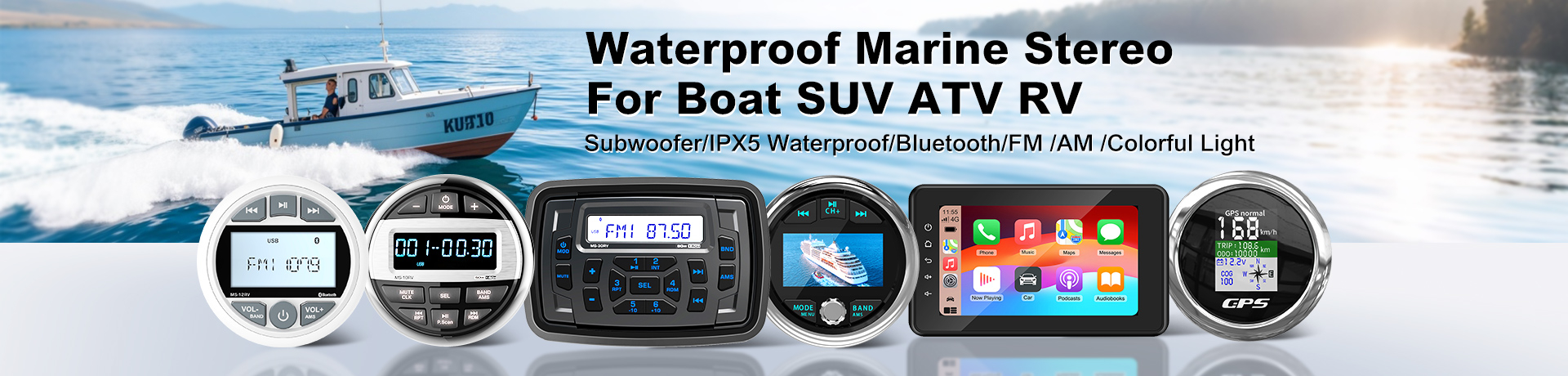 Marine Stereo, Motorcycle Portable Navigation, CarPlay Adapter, For Volkswagen Car Radio, Promotion - Grand New Material (shenzhen) Co., Ltd.