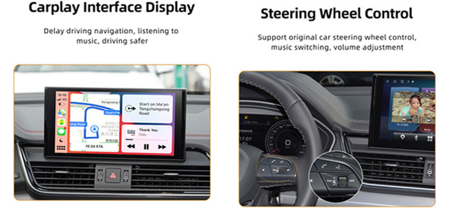 Wireless CarPlay Adapter Bluetooth Call Bluetooth Play Music Touch Screen Steel Wheel Control