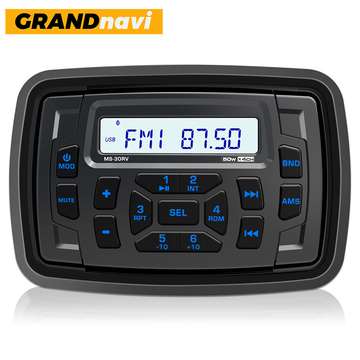 GRANDnavi Boat Bluetooth Marine Stereo Radio AM FM Tuner Bluetooth Streaming Music Digital Media