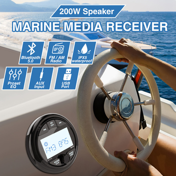 Bluetooth Marine Radio Waterproof Boat Audio Receiver Digital Player With FM AM Radio