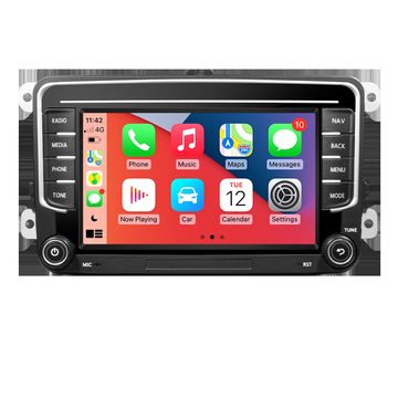 GRANDnavi 7Inch Double Din Android Car Radio For VW Car Stereo BT CarPlay Android Auto Mirror Link Reversing Cam