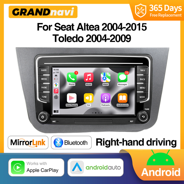 Android 13 Car Radio RHD For Seat Altea 2004-2015 Toledo 2004-2009 Car Multimedia Player CarPlay GPS 2 Din Navigation Head Unit