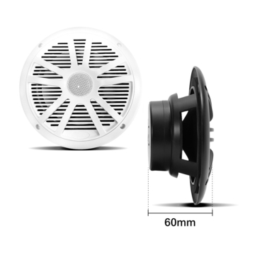 6.5 inch Boat Stereo Speakers 2 Way White 120W Marine Speaker for Boats ATV UTV SxS Powersport